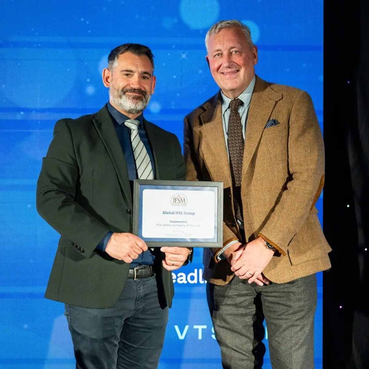 Global HSE Group has been commended in the Fire Safety Company of the Year category at the Institute of Fire Safety Managers (IFSM) Awards